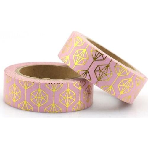 1 roll pink foil washi tape kerst for decoration tape 1.5mm*10m