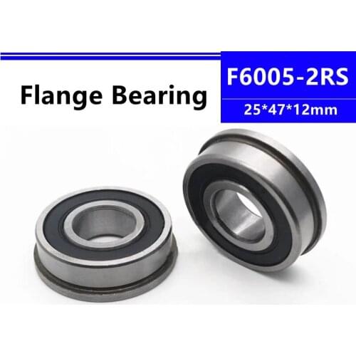 10pcs F6005-2RS 25*47*12mm flange deep groove ball bearing 25x47x12mm F6005RS Flanged bearing