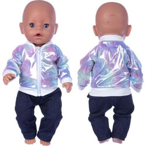 18 Inch Girl Dolls Clothes Leopard Romper 40cm Baby Doll Clothes Mini Skirt Toys Clothes