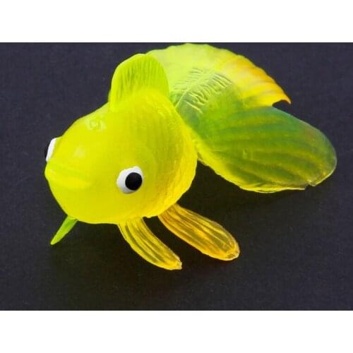 20pcs Rubber Simulation Small Goldfish Gold Fish Kids Toy Decoration Bath Toy