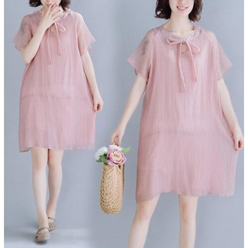 2020 New Arrive Summer Maternity Dress Woman Elegant Chiffon Large Size Dresses Pregnant Woman Clothing MD-02241