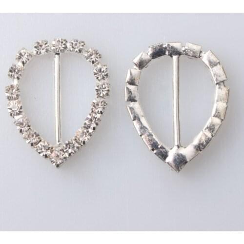 Nidalee Rhinestone Buckles Ribbon Slider Embellishment DIY Decoration Brass Hebilla Diamante for Ribbon slider Wedding 10pieces