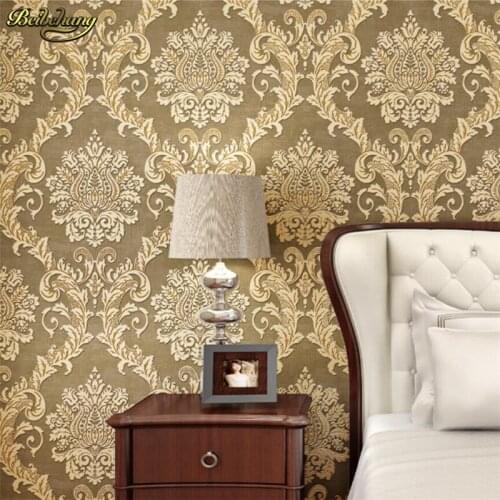 Beibehang 3D Stereo Nonwovens Wallpaper Luxury Continental Damascus wall paper AB living room sofa background papel de parede