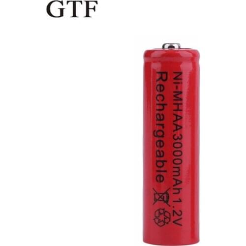 GTF AA 1.2V 3000mAh Ni-MH Rechargeable Battery for Toy car Remote control Replacement Batteries AA 1.2v 3000mah batteries