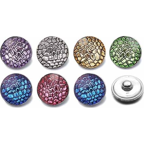 Hot Silicone 18mm Acrylic Resin Uneven Resin Snap Button 022 Fit Charm Interchangeable Bracelets Jewelry For Women Accessories