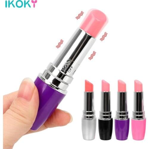 IKOKY Mini Vibrator Lipstick Erotic For woman Electric Vibrating Sex Toy Waterproof Machine products G spot Quiet Discreet
