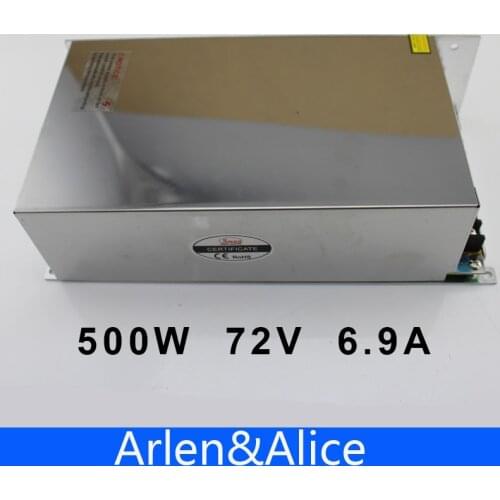 500W 72V 6.9A 220V INPUT Single Output Switching power supply for LED Strip light AC to DC