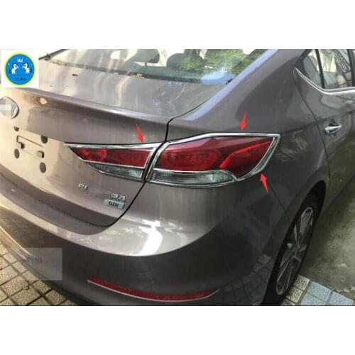 Interior ! 4 Pcs For Hyundai Elantra Avante Sedan 2016 2017 ABS Rear Tail Light Lamp Cover Trim