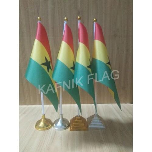 KAFNIK,5/10pcs a lot Ghana table desk flag banner 14*21cm flag /Plastic flags or suction cups for your choice free shipping