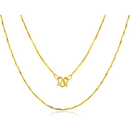 Classic Womens Wedding Necklace 14K Gold Clavicle Chain Anniversary Jewelry for Girlfriend Birthday Christmas Gifts Female