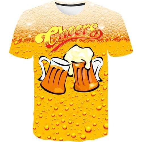 2021 trends t shirt men T-Shirt Summer mens clothing wholesale T-Shirt Fashion Beer T-Shirt Short Sleeve graphic t shirts