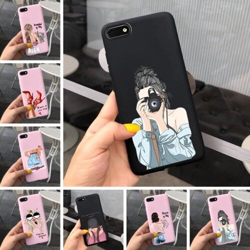 Candy Soft Phone Case For Huawei Y5 Lite 2018 Cover Beautiful Girl Painting Back Case For Huawei Y5 2018 Y5 Prime DRA-LX5 5.45"
