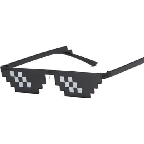 New style 2020 Glasses 8 Bit MLG Pixelated Sunglasses Women/Men Brand Thug Life Party Eyeglasses Ladies Vintage Female Eyewear