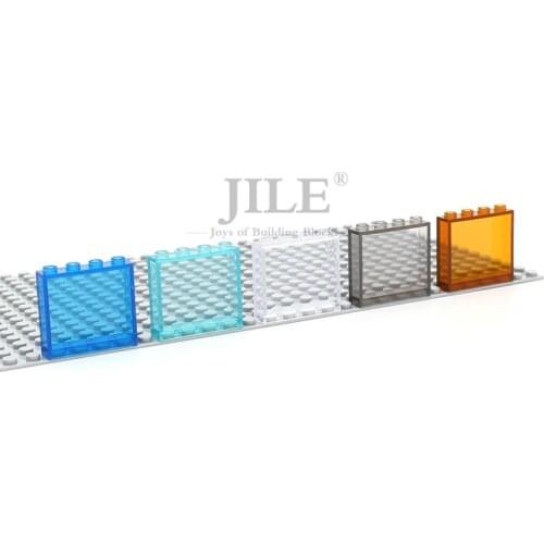 MOC Transparent ABS Glass Tablet Panel 1x4x3 Window Wall Creative Building Blocks Bricks Compatible with Assembles Particles