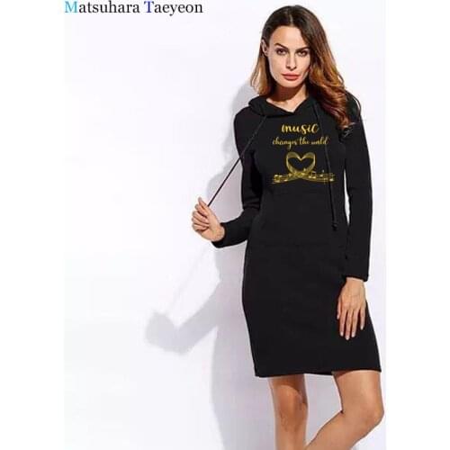Music Changes The World Hoodie Dresses Funny Music Notes Graphic TeeShirt Sweatshirt Dress Concert Festival Gift Long sleeve Top