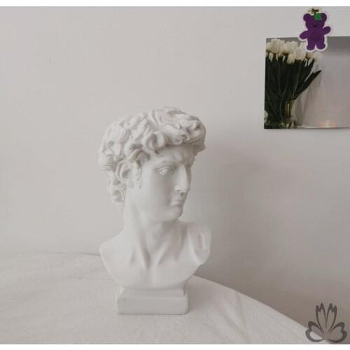 Nordic Style David Portrait Vase Home Decoration Human Head Flower Vases Modern Resin Ornaments Flowers Art Living Room Decor