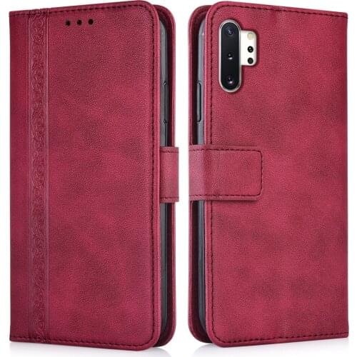 Luxury Flip Wallet Leather Case for Samsung Galaxy Note10+ Note 10 Plus Magnetic Book Protect phone back Cover