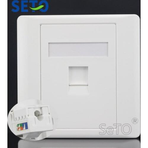 SeTo 86 Type RJ45 Cat6 Gigabit Network Ethernet LAN Panel Outlet Wall Plate Socket Keystone Faceplate