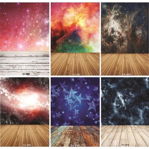 SHENGYONGBAO Vinyl Custom Photography Backdrops Prop Space Starry Sky and floor Theme Photography Background FA20419-102