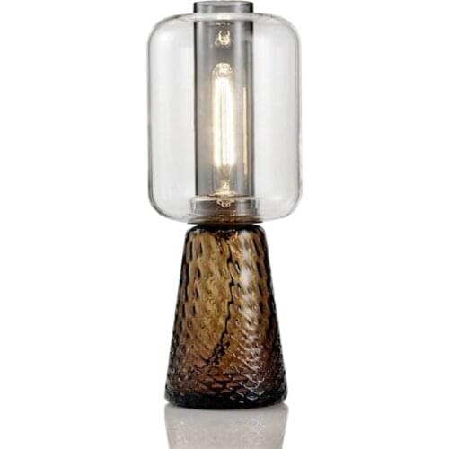 Modern Glass Desk Lamp Living Room Bar Hotel Study Bedroom Bedside Table Lamp Decor Lighting Fixture TA153