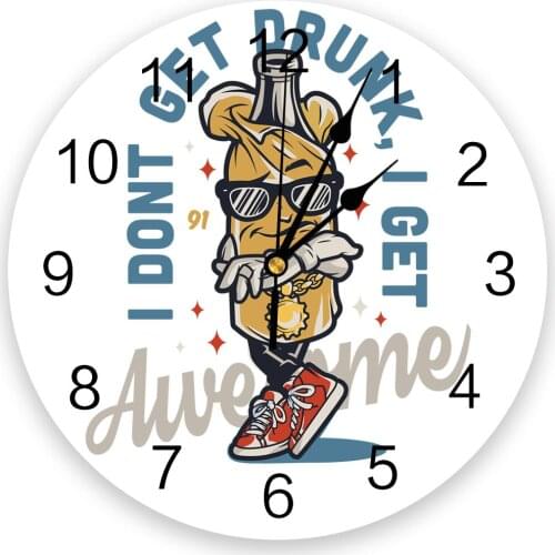 Stylish Beer Personality 3D Wall Clock Modern Design Living Room Decoration Kitchen Clock Art Wall Watch Home Decor