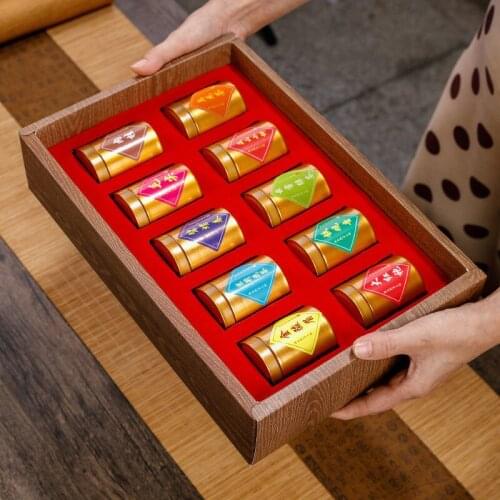 TOP 10 China Famous Organic Tea Bag Combination, Jin Jun Mei, Tie Kuan Yin , Green Tea, Oolong Tea , Natural Health Food Gift