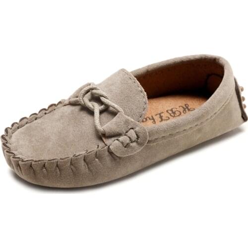 JGSHOWKITO Girls Boys Shoes Fashion Soft Kids Loafers Children Flats Casual Boat Shoes Childrens Wedding Moccasins Leather Shoe