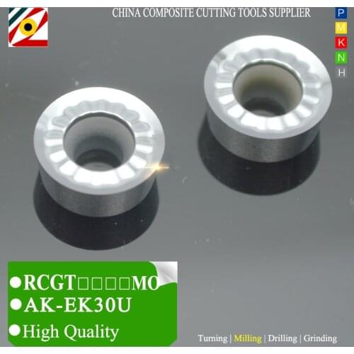 EDGEV CNC Carbide Inserts RCGT1003 RCGT10T3 RCGT1204 MO Milling Cutter Cutting Tool Blade Machining Wood Aluminum Copper