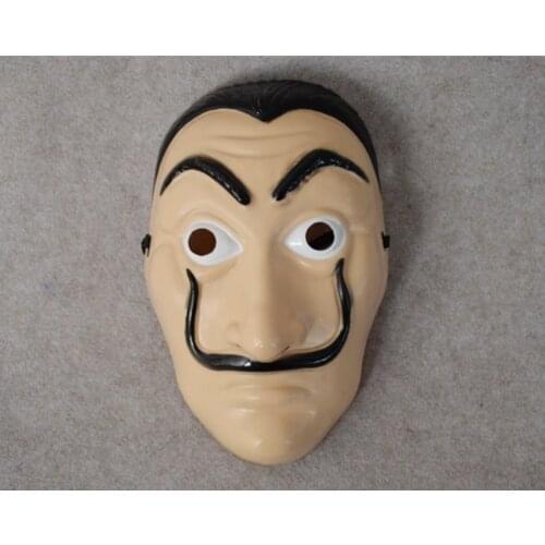 10pcs/lot Wholesale Plastic Dali Mask Paper House La Casa De Papel Cosplay Decoration Masquerade Halloween Funny Tools