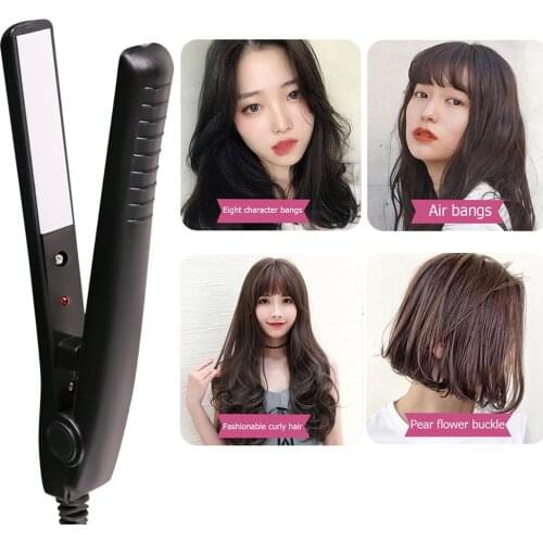 2 in 1 Mini Hair Straightener Curler Flat Iron Beauty Hair Styling Tools Portable Hair Straightening Crimper Curling Corrugated