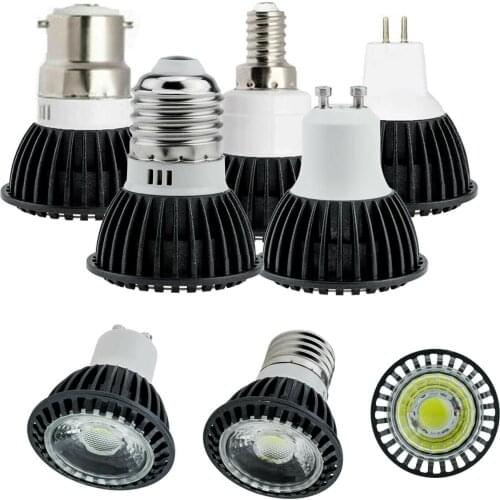 2020 NEW Dimmable LED Spotlight Bulb COB 5W GU10 MR16 E27 E12 E14 Lamps 12V 110V 220V LED Sptot Light Lamp Home Lighting