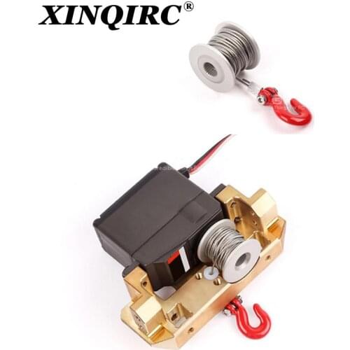 25t steering gear winch wheel built-in winch wheel for 1:10 RC crawler traxxas trx-4 defender scx10 90046 90047 car accessories