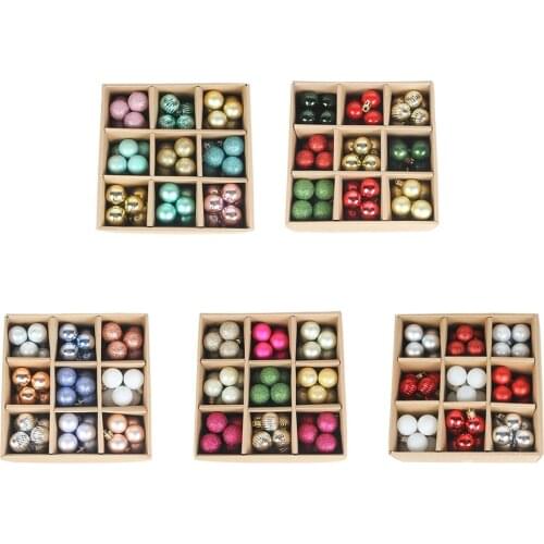 99pcs Christmas ball box set of various colors Christmas tree pendants ornaments ball props christmas decorations for home