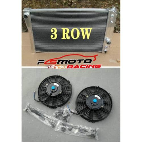 3 row Aluminum Radiator & FAN For Chevrolet Corvette 5.7L 350Cu L83/S10 V8 Conversions 35th ZR-1 1984-1990 Small Block 88 89 90