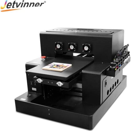 Jetvinner Automatic Inkjet UV Printer A3 UV Flatbed Printer With Epson DX5 Print Head For Phone Case Cylinder Printing Machine