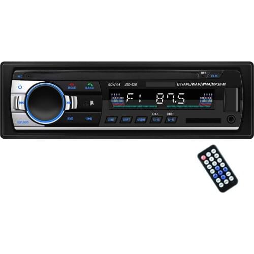 Car Radio 1 Din 12V Bluetooth V2.0 Car Audio Stereo In-dash FM Aux Input Receiver SD USB MP3 MMC WMA Car Player Autoradio