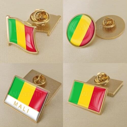 Coat of Arms of Mali/Malians Flag National Emblem Brooch/Badges/Lapel Pins