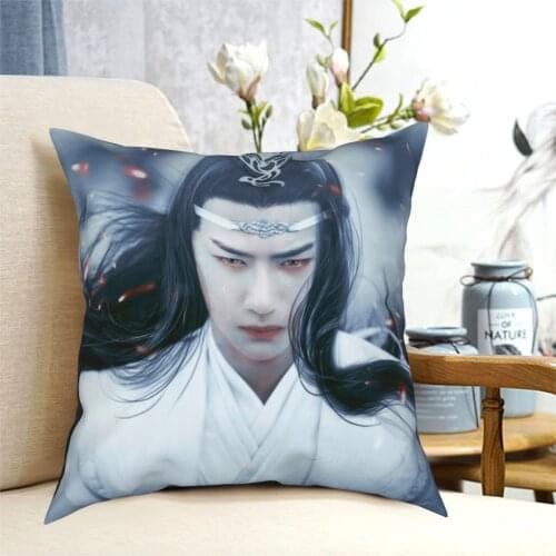 Lan Wangji The Untamed Pillowcase Soft Polyester Cushion Cover Decorations Pillow Case Cover Home Square 18
