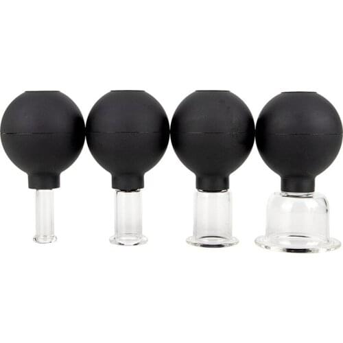 Black Vacuum Cupping Cups Back Body Massager Cupping Tools Vacuum Cupping Cups Suction Vacuum Can Massage Health Care Tools
