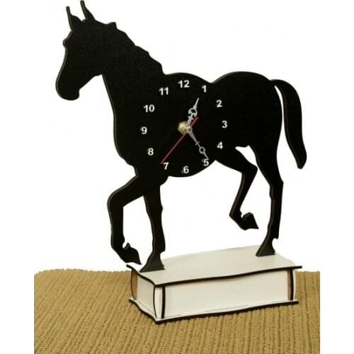 Wooden Horse Table clock desk clock relogio de mesa настольные часы reloj de escritorio