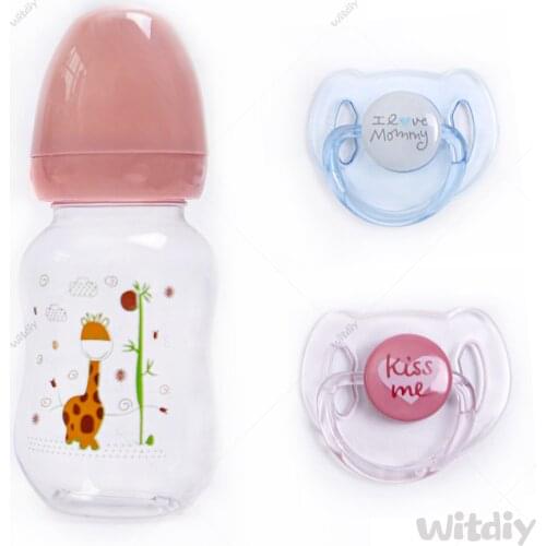 Witdiy Baby bottle nipple Rebirth doll accessories