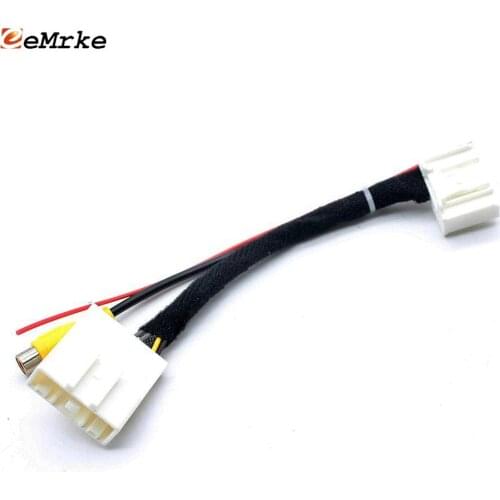 EEMRKE 24 Pin Car Camera Adapter Connector Wire for Toyota Land Cruiser Prado 2010 to 2018 Original Screen Video Input RCA Cable