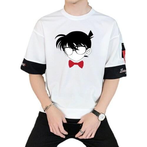 Harajuku Japan Anime Detective Conan T-shirt Unisex Manga Streetwear T-shirt Casual Short Sleeve Teenagers Cosplay t shirt