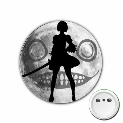Game NieR:Automata 2B Cosplay Badge Cartoon Brooch Pins for Backpacks bags Badges Button Clothes Accessories