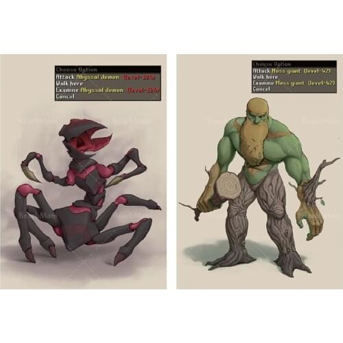 Canvas art game demon monster print, canvas home wall decoration poster boy birthday gift print unique gift