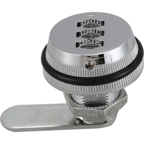 Alloy Code Combination Cam lock Keyless Post Mail Box Cabinet RV 3 Dial silver