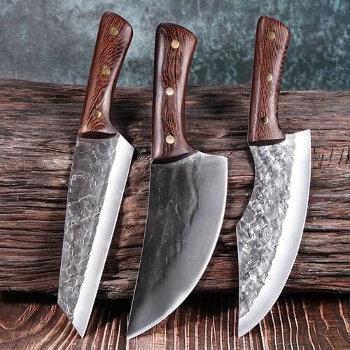 Forged Butchers Knife Boning Knife Fish Vegetable Knife Kitchen Meat Cleaver Cooking Slicing Knife Cleaver