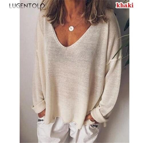 Женские однотонные футболки Lugentolo China At AliExpress