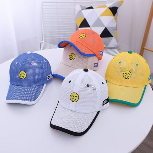Fashion Kids Baseball Caps 2021 Summer New Net Cap For Boys Girls Outdoor Beach Breathable Sun Protection Baby Snapback Hat