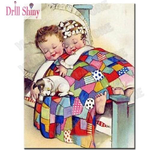 Cartoon Sleeping Baby 5D Diy diamond painting mosaic Drill Resin Embroidery diamond Pattern Paintings 3D Cross Stitch Kits